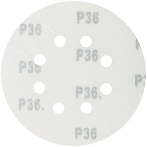 Круги абразивные шлифовальные перфорированные на ворсовой основе под ''липучку'' (Р36, 125 мм, 5шт), Profi 85-616 CUTOP - 2