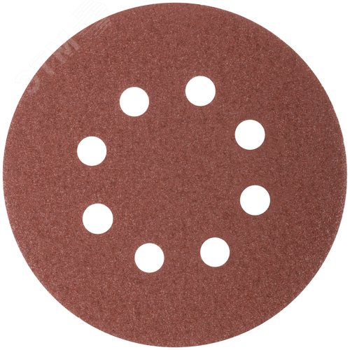 Изображение товара Круги абразивные шлифовальные перфорированные на ворсовой основе под ''липучку'' (Р60, 125 мм, 5шт), Profi (упак)
