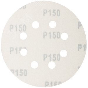 Круги абразивные шлифовальные перфорированные на ворсовой основе под ''липучку'' (Р150, 125 мм, 5шт), Profi 85-622 CUTOP - 2
