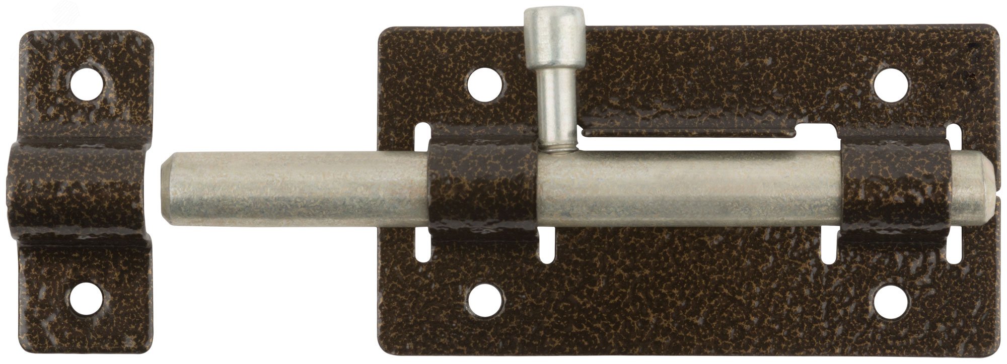 Изображение товара Задвижка накладная усиленная для дверей, круглый ригель, бронза (шт)