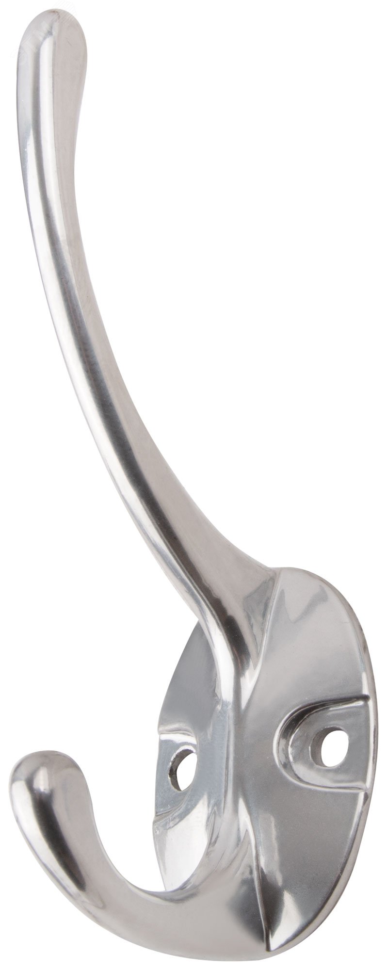 Изображение товара Двойной крючок-вешалка хром РОС из стали для дома и ванной