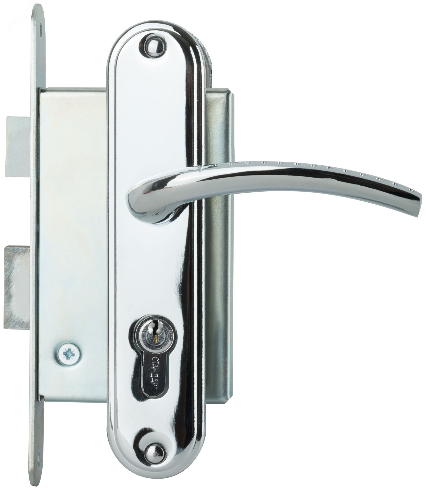 Изображение товара Замок врезной с ручками Стандарт ЗВ4-7.03С, хром (шт)