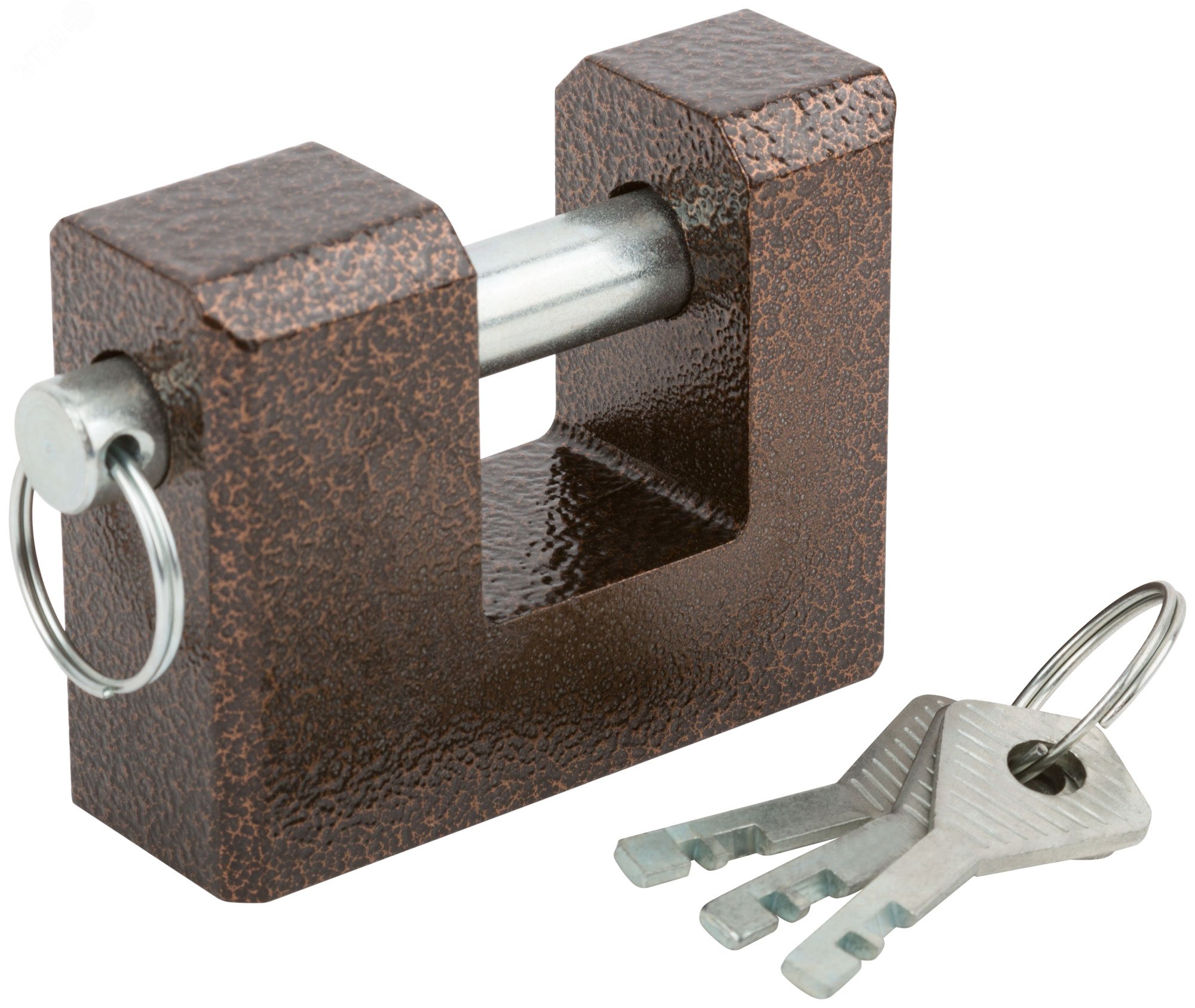 Изображение товара Навесной замок из алюминиевого сплава Стандарт ВС2-3-01С, 80 мм, стальная дужка диам 12 мм