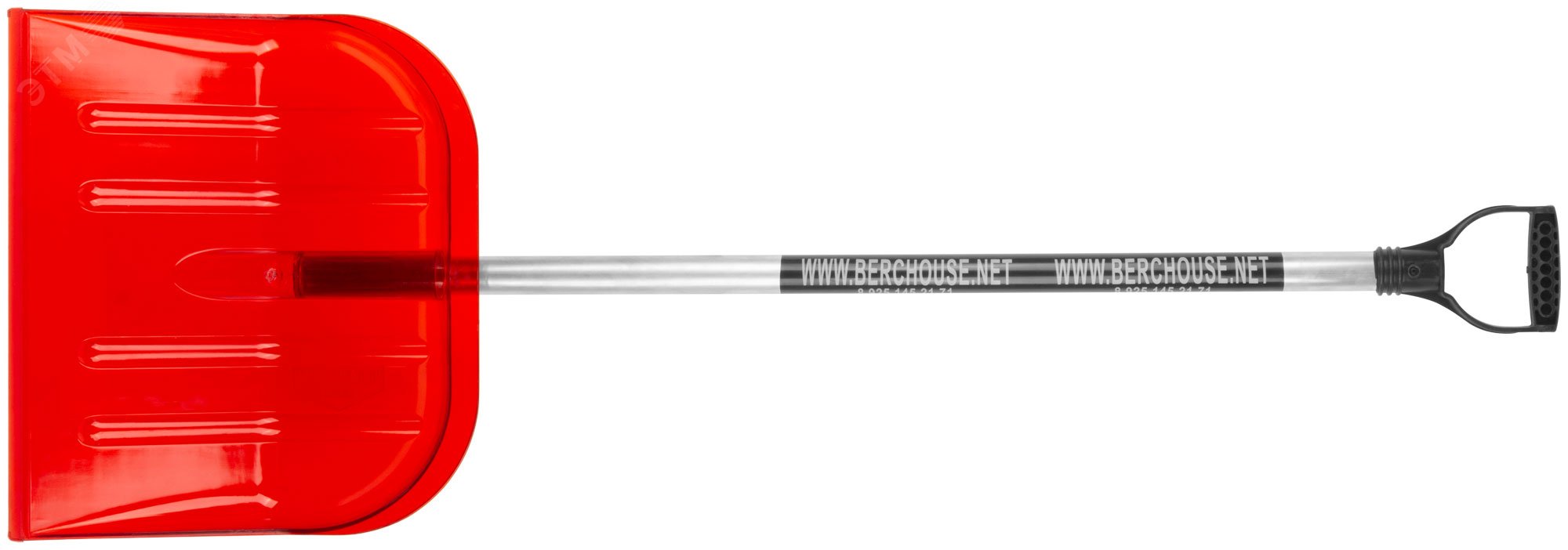 Изображение товара Лопата для уборки снега РОС Профи из поликарбоната с алюминиевым черенком 1360 мм