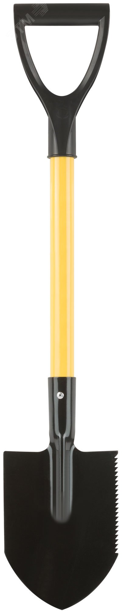 Изображение товара Туристическая лопатка с металлическим черенком V-ручкой 160х215х760 мм