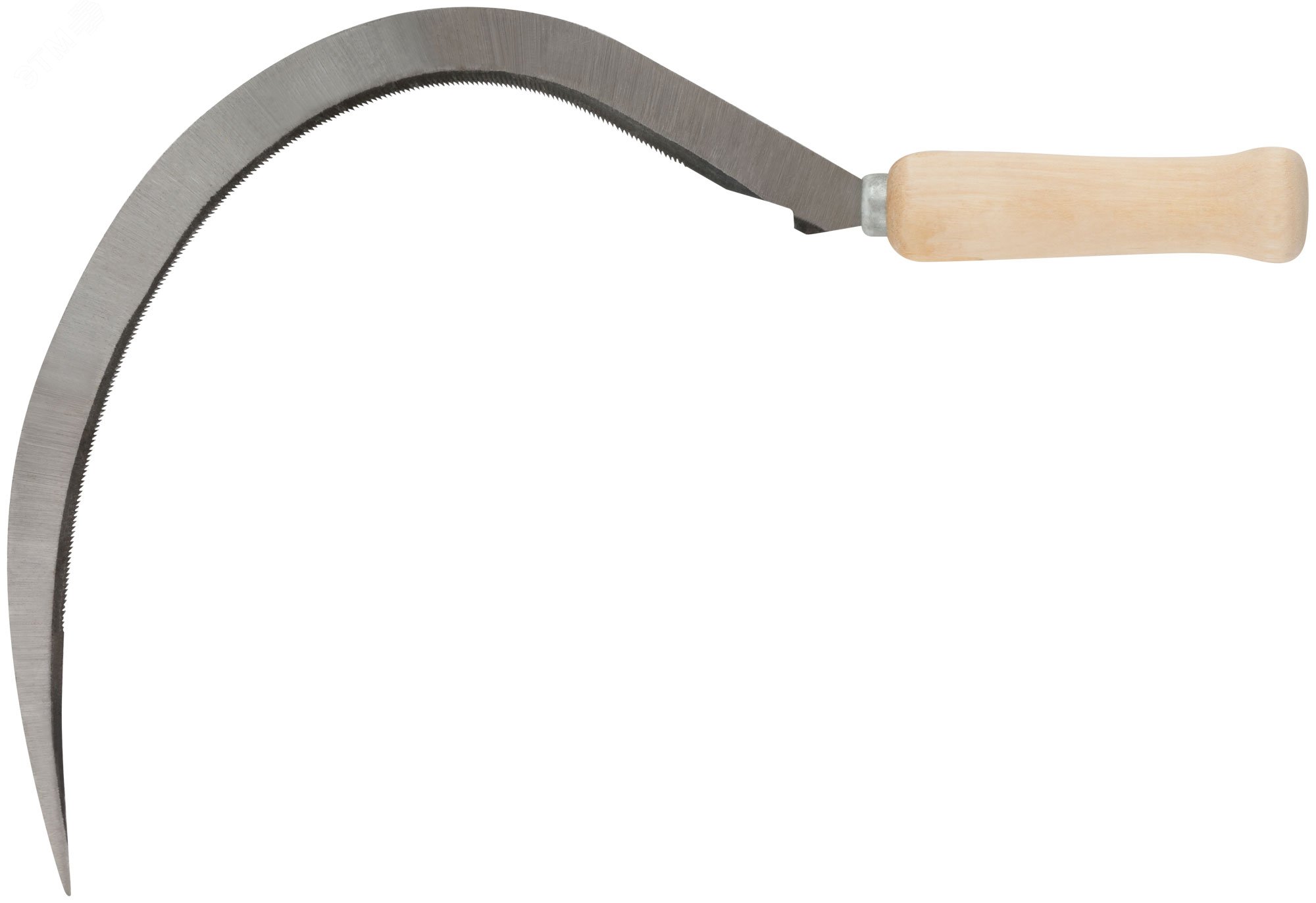 Изображение товара Серп Жнец-47 из инструментальной стали для сбора урожая садовый инвентарь