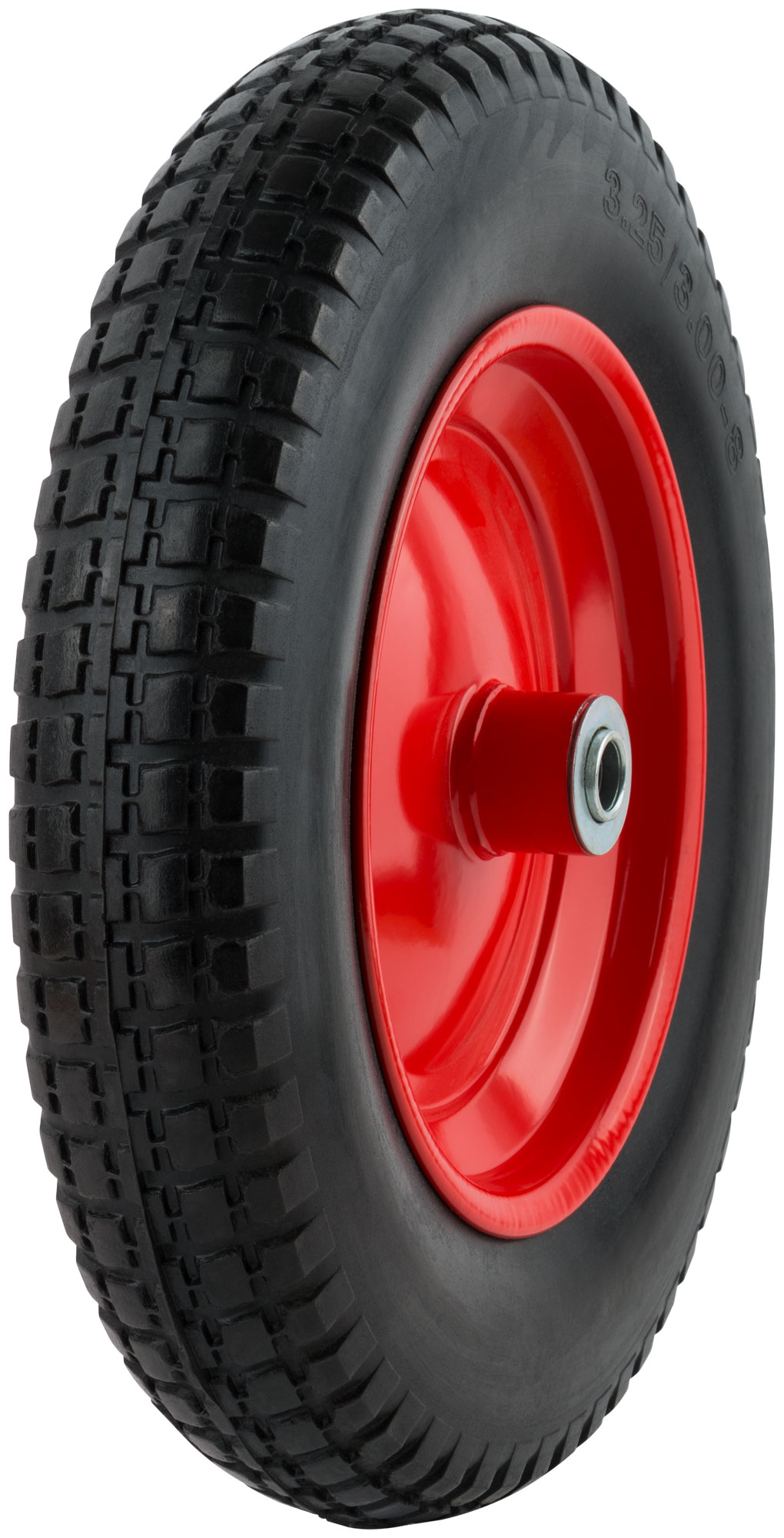 Колесо запасное полиуретановое 360х65 мм (PU 3.25-8), подшипники 16 мм, для тачек 77601 , 77602 , 77