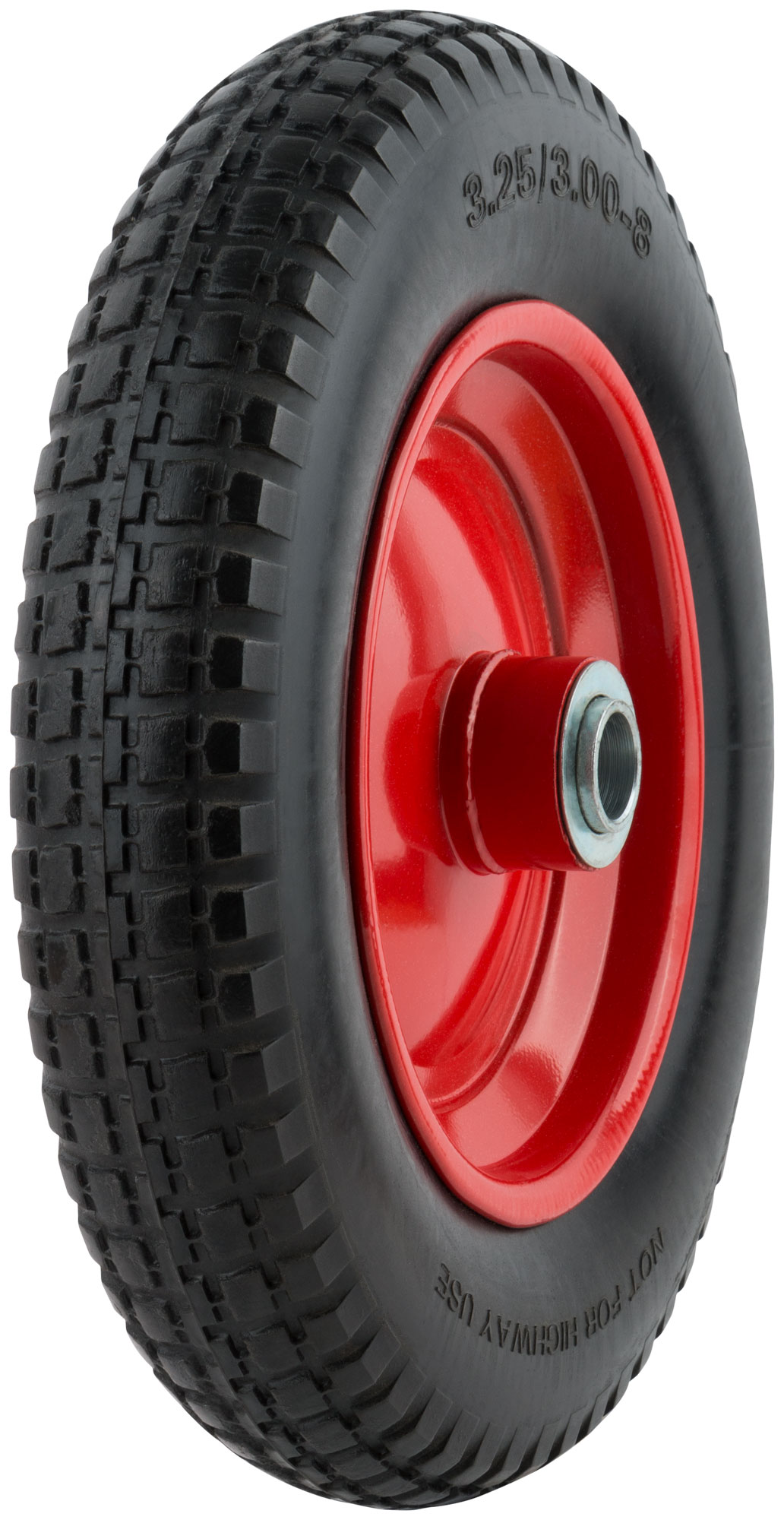 Колесо запасное полиуретановое 360х65 мм (PU 3.25-8), подшипники 25.4 мм, для тачек 77615, 77617, 77