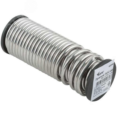 Припой ПОС 40 (катушка с канифолью 3 мм) 250 гр - фото 2