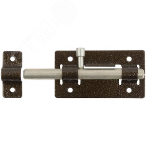 Изображение товара Задвижка накладная усиленная для дверей, круглый ригель, бронза (шт)