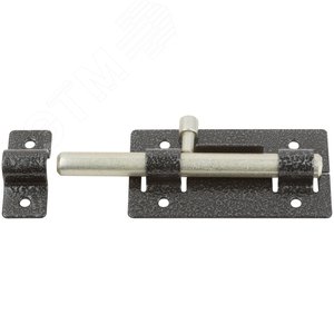 Задвижка накладная усиленная для дверей, круглый ригель, серебро - фото 4