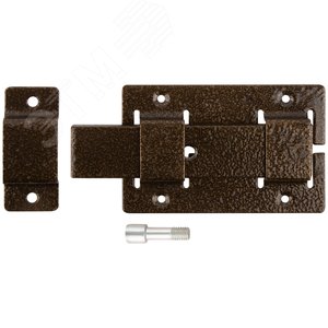 Изображение товара Задвижка накладная усиленная для дверей, прямоугольный ригель, бронза (шт)