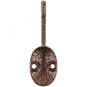 Крючок-вешалка двойной, антик медь - фото 4