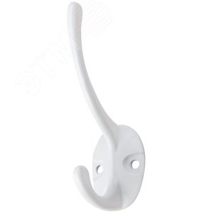 Изображение товара Крючок-вешалка двойной, белый (шт)