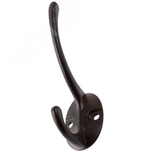 Изображение товара Крючок-вешалка двойной, черный (шт)