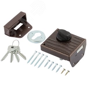 Замок накладной Зенит ЗН1-2, медь - фото 2