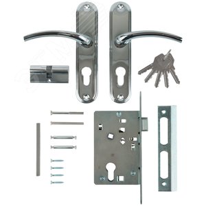 Замок врезной с ручками Стандарт ЗВ4-7.03С, хром - фото 4