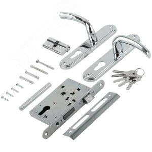 Замок врезной с ручками Стандарт ЗВ4-7.03С, хром - фото 5