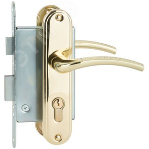 Замок врезной с ручками Стандарт ЗВ4-7.03С, золото - фото 2