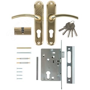 Замок врезной с ручками Стандарт ЗВ4-7.03С, золото - фото 4