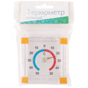 Термометр оконный биметаллический ТББ квадратный 67910 РОС - 2