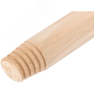 Черенок для метел деревянный с деревянной резьбой 1200 мм - фото 3