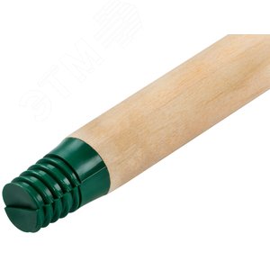 Черенок для метел деревянный с пластиковой резьбой 1200 мм - фото 3