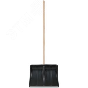 Лопата для уборки снега ''Ледо'' пластиковая, деревянный черенок 495х375x1320 мм