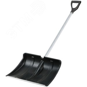 Лопата для уборки снега ''Снеговик'' пластиковая, алюминиевый черенок 500x375x1450 мм - фото 2