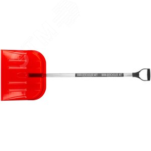 Изображение товара Лопата для уборки снега Профи поликарбонатная, алюминиевый черенок, средняя 465х410х1360 мм (шт)