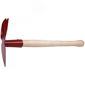 Изображение товара Мотыжка комбинированная с деревянной ручкой, 3 витых зуба, профиль лепесток (шт)