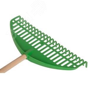 Грабли веерные пластиковые ''Оазис'', 22 зуба, 440 мм, с деревянным черенком - фото 9