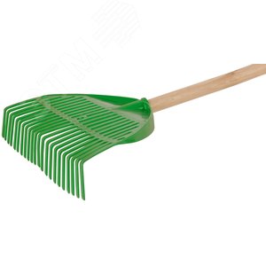 Грабли веерные пластиковые ''Оазис'', 22 зуба, 440 мм, с деревянным черенком - фото 4