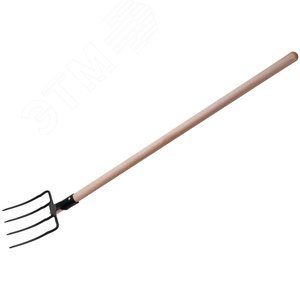 Вилы 4-х рогие огородные с деревянным черенком 180х220х1320 мм - фото 2