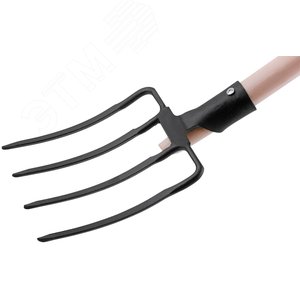 Вилы 4-х рогие огородные с деревянным черенком 180х220х1320 мм - фото 4