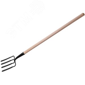 Вилы 4-х рогие копальные с деревянным черенком 190х220х1320 мм - фото 2