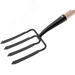 Вилы 4-х рогие копальные с деревянным черенком 190х220х1320 мм - фото 4