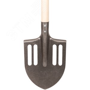 "Лопата штыковая облегченная, рельсовая сталь"", с деревянным черенком и V-ручкой 210х385х1440 мм""" - фото 3