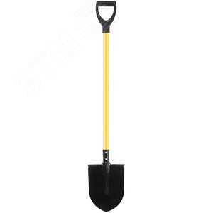 Изображение товара Лопата штыковая ЛУ, с желтым металлизированным черенком и V-ручкой 215х285х1130 мм (шт)