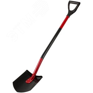 Лопата штыковая изогнутая с металлическим черенком и V-ручкой 195х280х1175 мм - фото 2