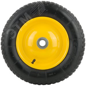 Колесо запасное с камерой 360х70х225 мм (3.25-8), подшипники 25.4 мм, для тачек 77615 , 77617 , 7761 - фото 2