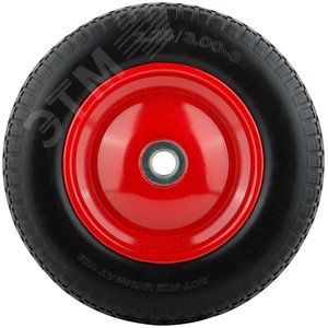 Колесо запасное полиуретановое 360х65 мм (PU 3.25-8), подшипники 25.4 мм, для тачек 77615, 77617, 77 - фото 2