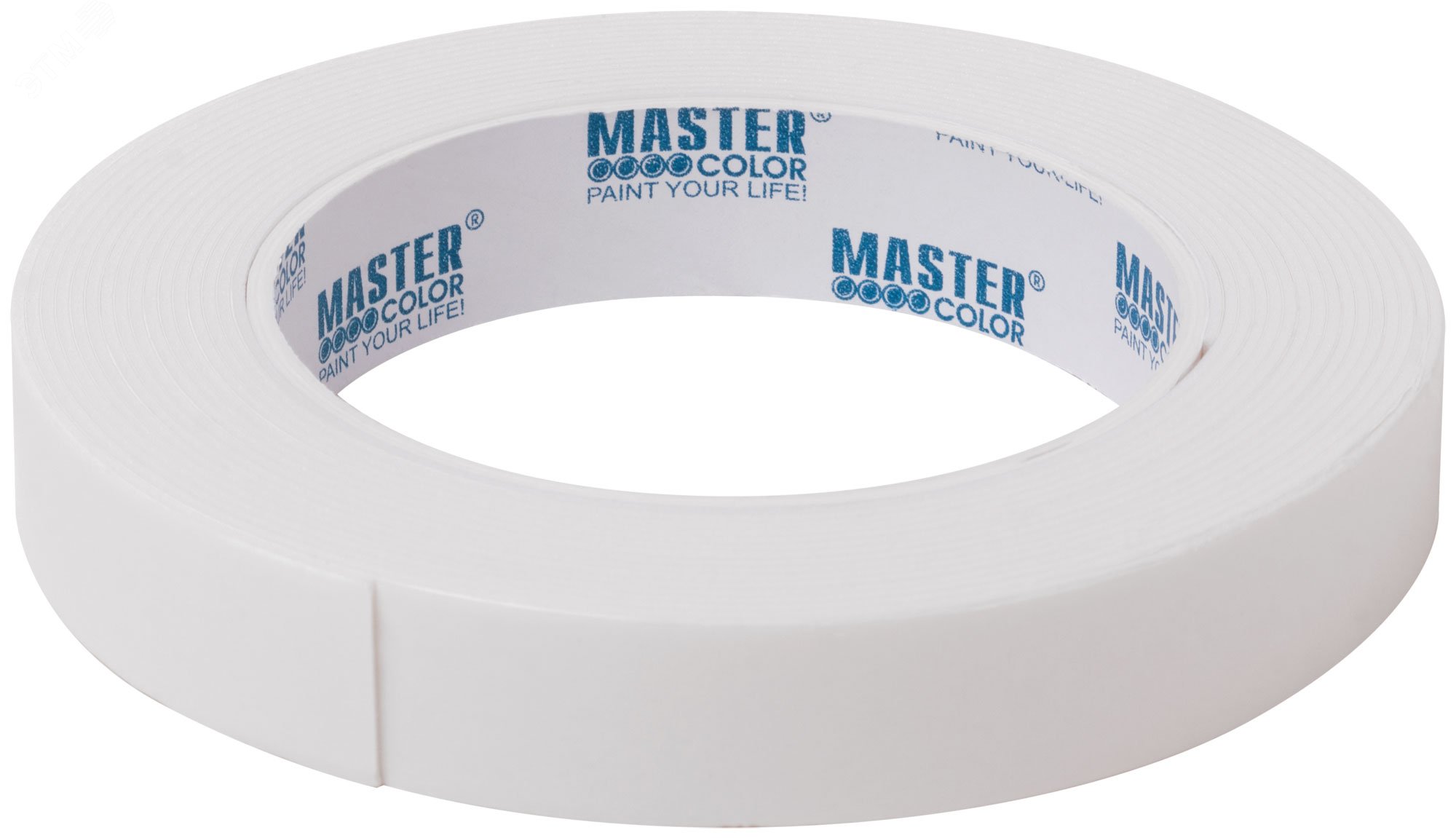 Изображение товара Лента клейкая двусторонняя для крепления зеркал Master Color Waterproof Power, 19 мм x 5 м, цвет белый (шт)