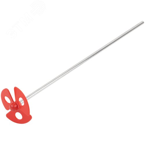 Миксер для краски,  60x365 мм, оцинкованный стержень диаметром 6 мм, пластмассовая насадка тип пропеллер - фото 2