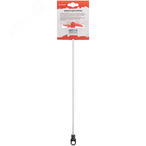 Миксер для краски,  60x365 мм, оцинкованный стержень диаметром 6 мм, пластмассовая насадка тип пропеллер - фото 3