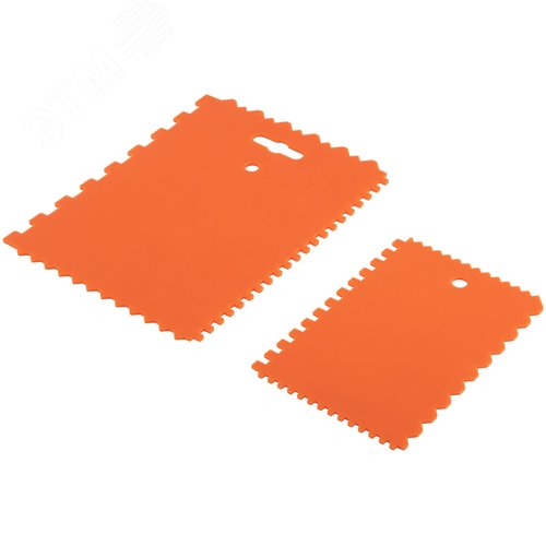 Набор пластиковых зубчатых шпателей, 2 шт: 175x130 мм, 130x90 мм - фото 2