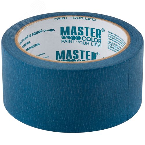 Изображение товара Лента малярная бумажная синяя, термостойкость до 100град.C, УФ-стойкость до 14 дней, 48 мм х 25 м (шт)