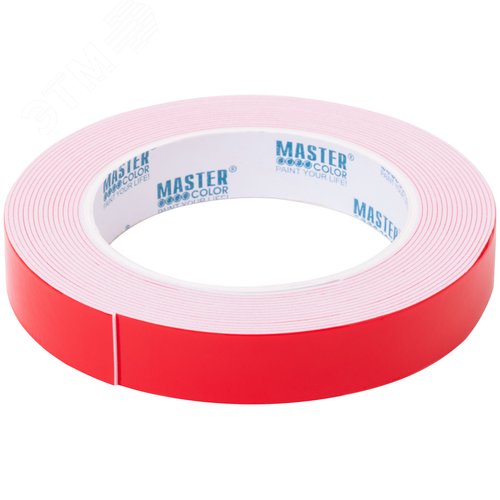 Изображение товара Лента клейкая двусторонняя ультра-сильная Master Color Ultra Power, 19 мм x 5 м, цвет белый (шт)