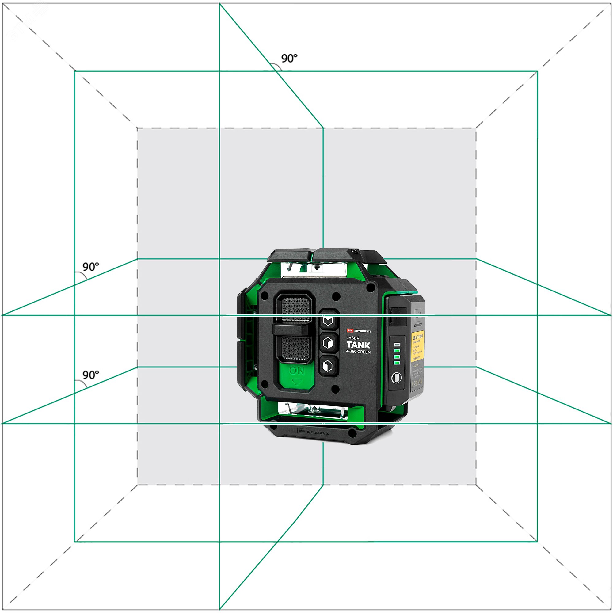 Уровень лазерный профессиональный LaserTANK 4-360 GREEN Basic Edition А00631 ADA - превью 10