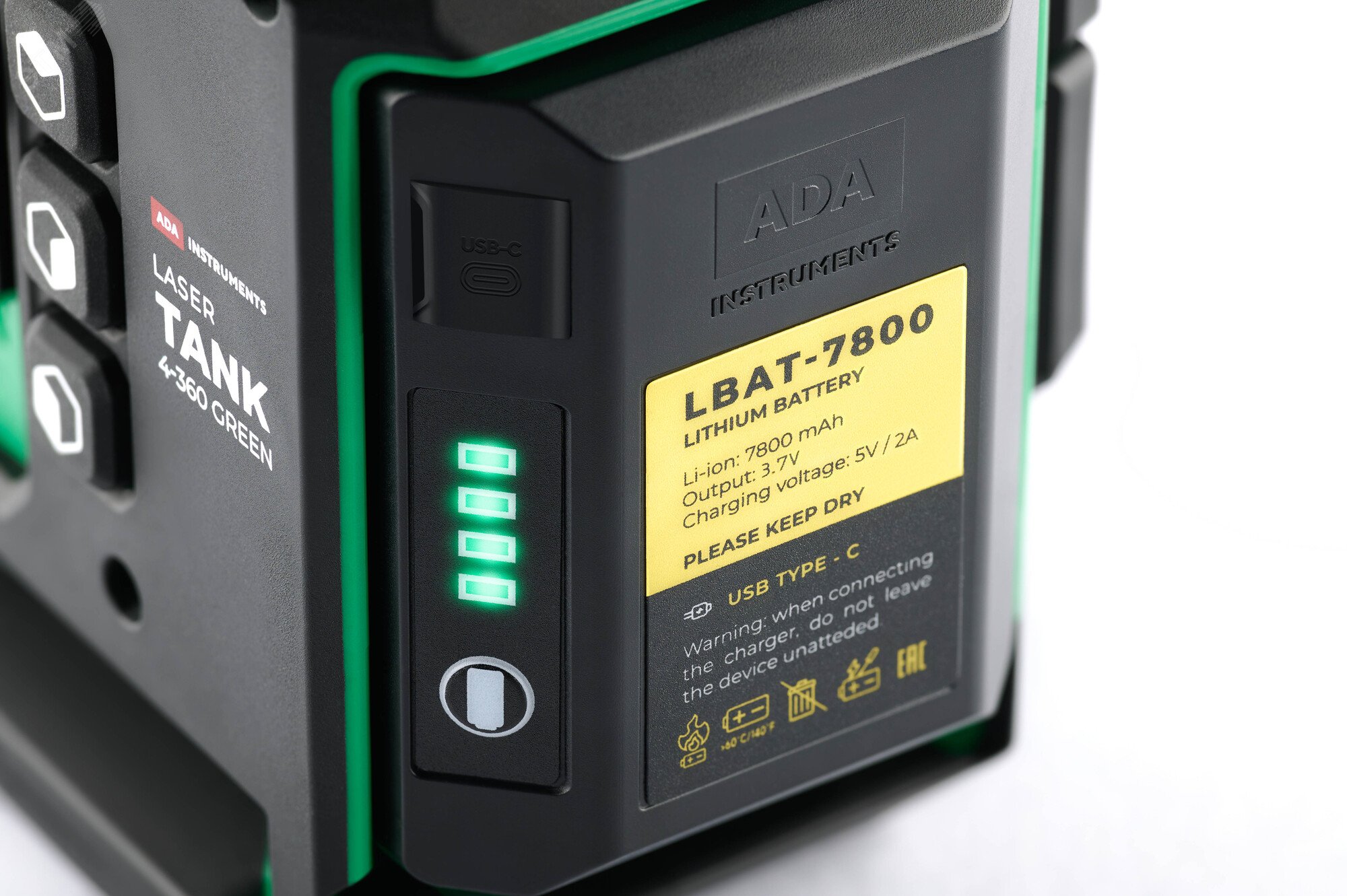 Уровень лазерный профессиональный LaserTANK 4-360 GREEN Basic Edition А00631 ADA - превью 8